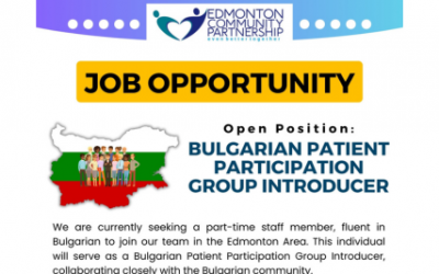 Job Opportunity: Bulgarian Patient Participation Group Introducer