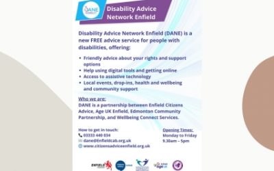 New 9-Year Disability Support from Enfield Citizens Advice